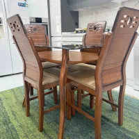 فروش میز و صندلی صبحانه خوری چوبی ۴نفره