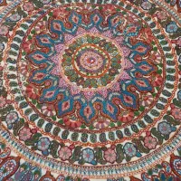 رو میزی پته گرد دوخت نگینی
