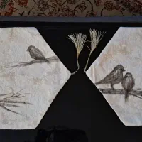 رومیزی سه تکه نقاشی شده