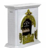 شومینه گازی 28 سفید طلایی هیترگازی بخاری گازی|بخاری، هیتر، شومینه|گرگان, |دیوار