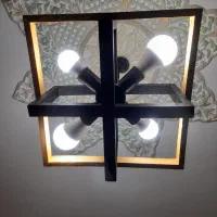 لوستر چوبی و فلزی