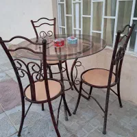 میز  صندلی فلزی محکم وزیبا       مناسب  باغ|میز و صندلی غذاخوری|مشهد, احمدآباد|دیوار