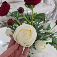 گل صد تومانی مصنوعی بهمراه گلدان کریستال