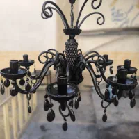 لوستر طرح باکارت با لامپ