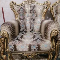 مبلمان سلطنتی  سرویس پذیرایی به همراه چوب بامبو|مبلمان خانگی و میز عسلی|ساوه, |دیوار