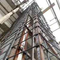 نصب چوب ترموود و جوشکاری نبشی و فرم