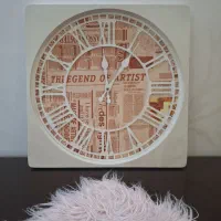 ساعت دیواری بسیار شیک و نو همراه با جعبه چوبی