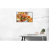تابلو طرح فست فودی پیتزا و برگر