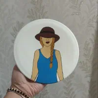 دیوار سفالی  تزیینی دختر