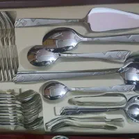 سرویس قاشق چنگال ناخمن آلمانی اصل نو ۱۲۸ تیکه|ظروف سرو و پذیرایی|اصفهان, مرداویج|دیوار