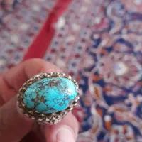 انگشتر فیروزه قلم کار