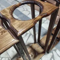 استند گلدان چوبی