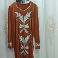 لباس مخمل پولک  دوزی بادست