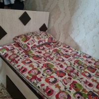 تخت کودک همراه با تشک و متکا