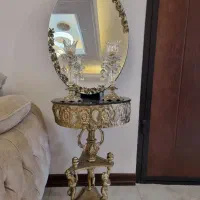 آینه و شمعدان برنز|بوفه، ویترین، کنسول|آبیک, |دیوار