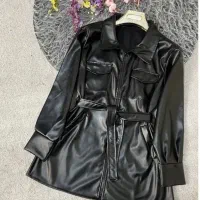 مانتو کتی چرم