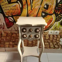 میز تلفن سفید در حد نو