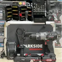 دریل شارژی فوق صنعتی پارکساید تولید آلمان دو باطری