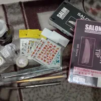 لاک ژل (وسایل کاشت ناخن ، تیپ ، قلم پودر، قلم گراف