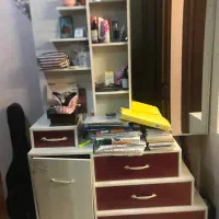 سرویس تخت نوجوان ،میز تحریر و میز آرایش آئینه دار|تخت و سرویس خواب|تهران, دروس|دیوار