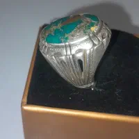 انگشتر فیروزه نقره .و برنجه سنگ سلیمانی|بدلیجات|سقز, |دیوار