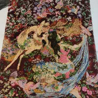 تابلو فرش دستبافت بوسه برآهو. برجسته ۵۰رج|تابلو فرش|تهران, پونک|دیوار