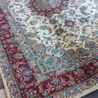 ۶ متری جفت کاشان کرک ابریشم   ۵رنگ گلها ابریشم