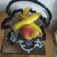 عتیقه بسیار زیبا میوه خوری با میوه مصنوعی