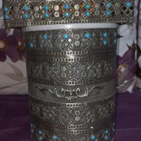 جا دستمالی و سطل پیوتر نگینی