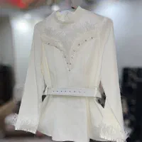 لباس مجلسی نامزدی عقد با کلاه ۴۰