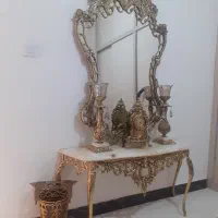 اینه وشمعدان تمام برنز