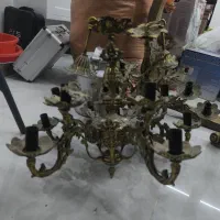 دو عدد لوستر برنجی