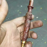 قلمکاری هنری وفاخررخ واقعی اثراستاداحمدزنجانی چاقو|کلکسیون اشیاء عتیقه|زنجان, |دیوار