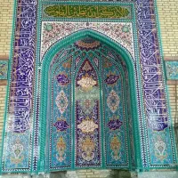 کاشی هفت رنگ کاشی دست ساز محراب مسجد گلدسته