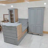 تخت و کمد نوزاد جادار و شیک) قابل ست باهرکاری