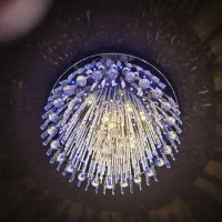 یک جفت لوستر سقفی کریستالی کنترل دار|لوستر و چراغ آویز|تهران, سعادت‌آباد|دیوار