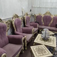 مبل سلطنتی 7نفره بسیار  خوب تازه نشیمن هاش پر کردم