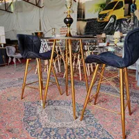 صندلی پایه بلندمدل زین اسبی نقره ای و مشکی و طلایی|صندلی و نیمکت|شیراز, وزیرآباد|دیوار