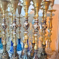 ۷عدد قلیان عربی گلدان مسی.