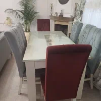 مبل چستر سه نفره یک نفره  میز غذاخوری ۸ نفره