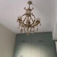 لوستر برنجی ۴ شاخه در حد نو