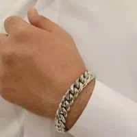 دستبند نقره مردانه گم شده