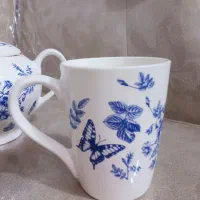 قوری وماگ قلم آبی|قوری، کتری، قهوهساز دستی|کرمانشاه, |دیوار