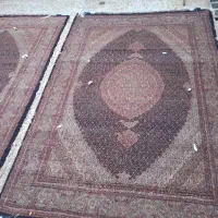 جفت فرش ۹متری دستبافت ریزبانخ مرینوس اعلاوابریشم