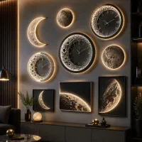 ساعت و تابلو و آینه  نور پردازی شده lED