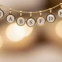 پلاک حروف اسم طلا سبک نو