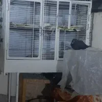 قفس آهنی دوطبقه  دارای پایه جهت جابجایی  فروش فوری