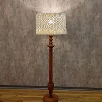 آباژور ایستاده با شید مکرومه مدل خورشید|چراغ خواب و آباژور|مشهد, آزادشهر|دیوار