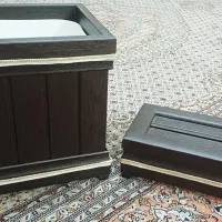 فروش ست جا دستمال کاغذی و سطل زباله