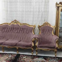 مبل کار کرده.ویترین .عسلی و جلو مبلی